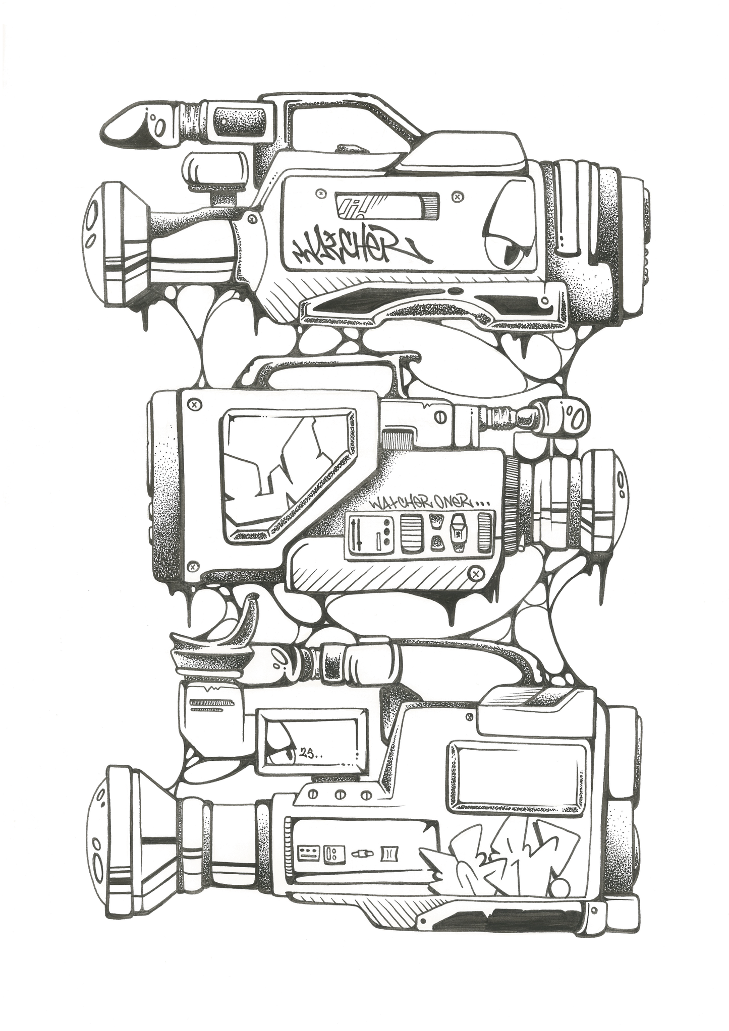 "retro cam corder" illustration