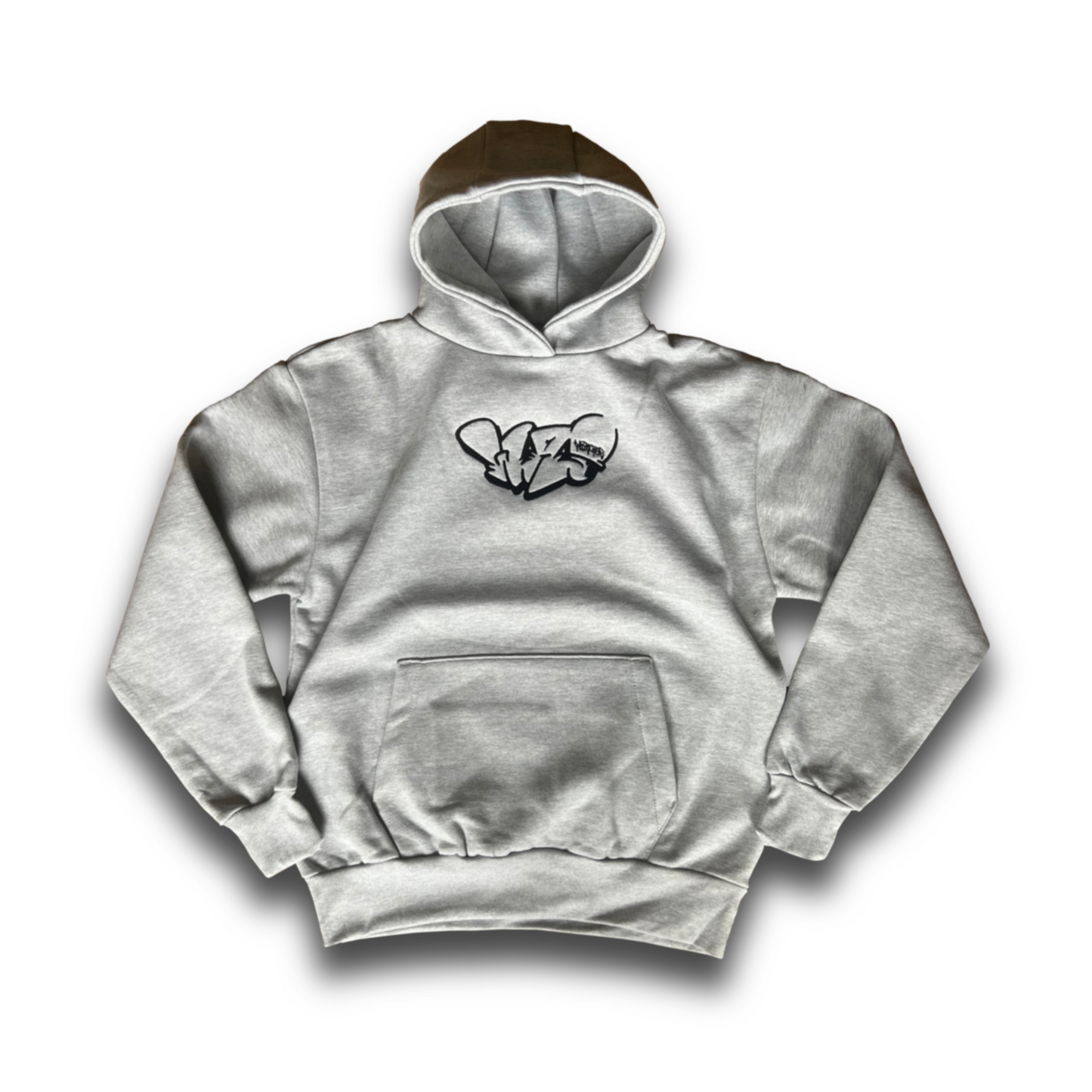 "WA" graffiti throwie hoodie heather grey