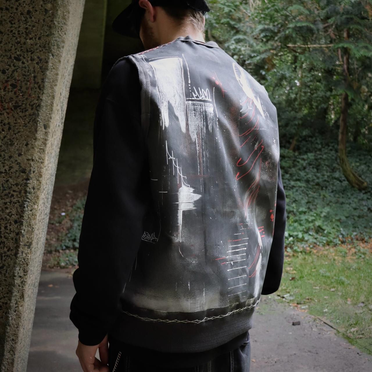 1/1 original canvas art utility vest