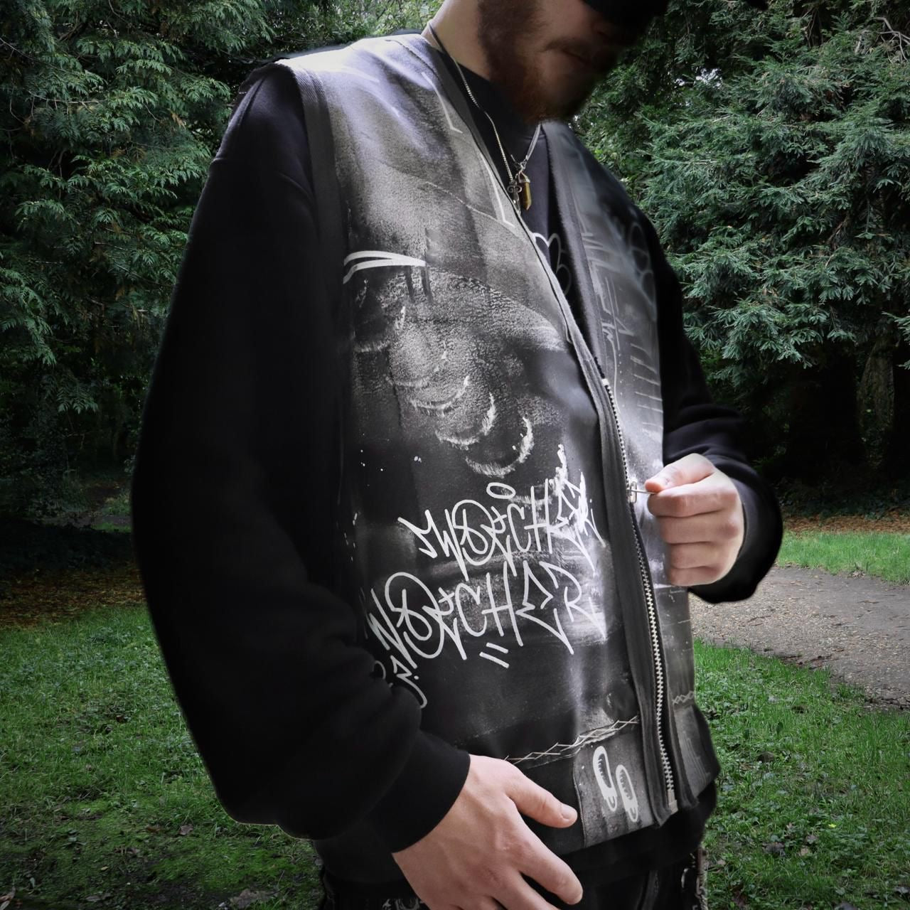 1/1 original canvas art utility vest