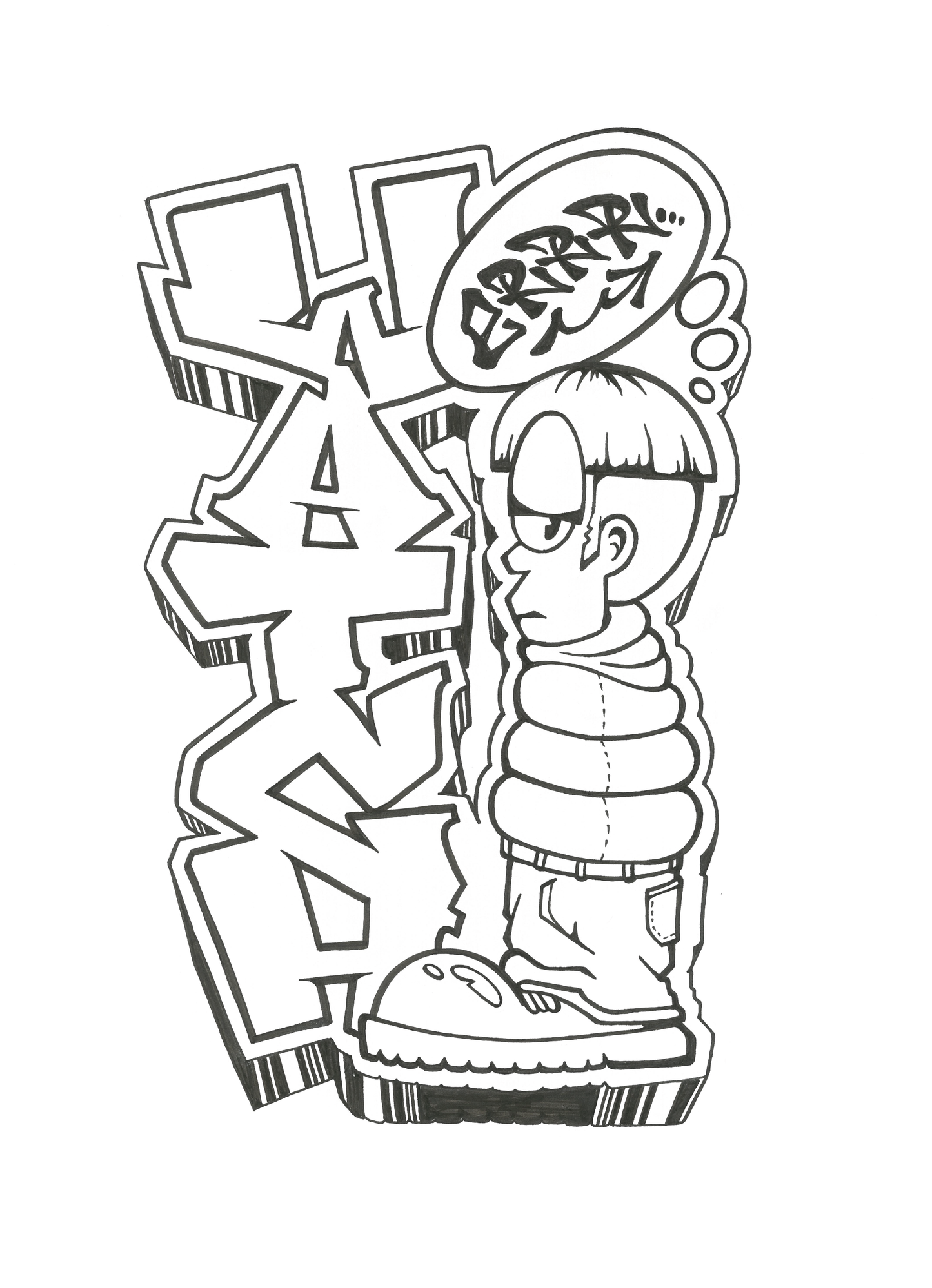 "bowl cut kid" illustration