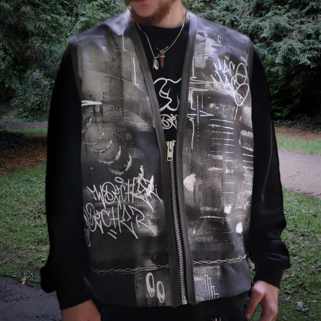 1/1 original canvas art utility vest