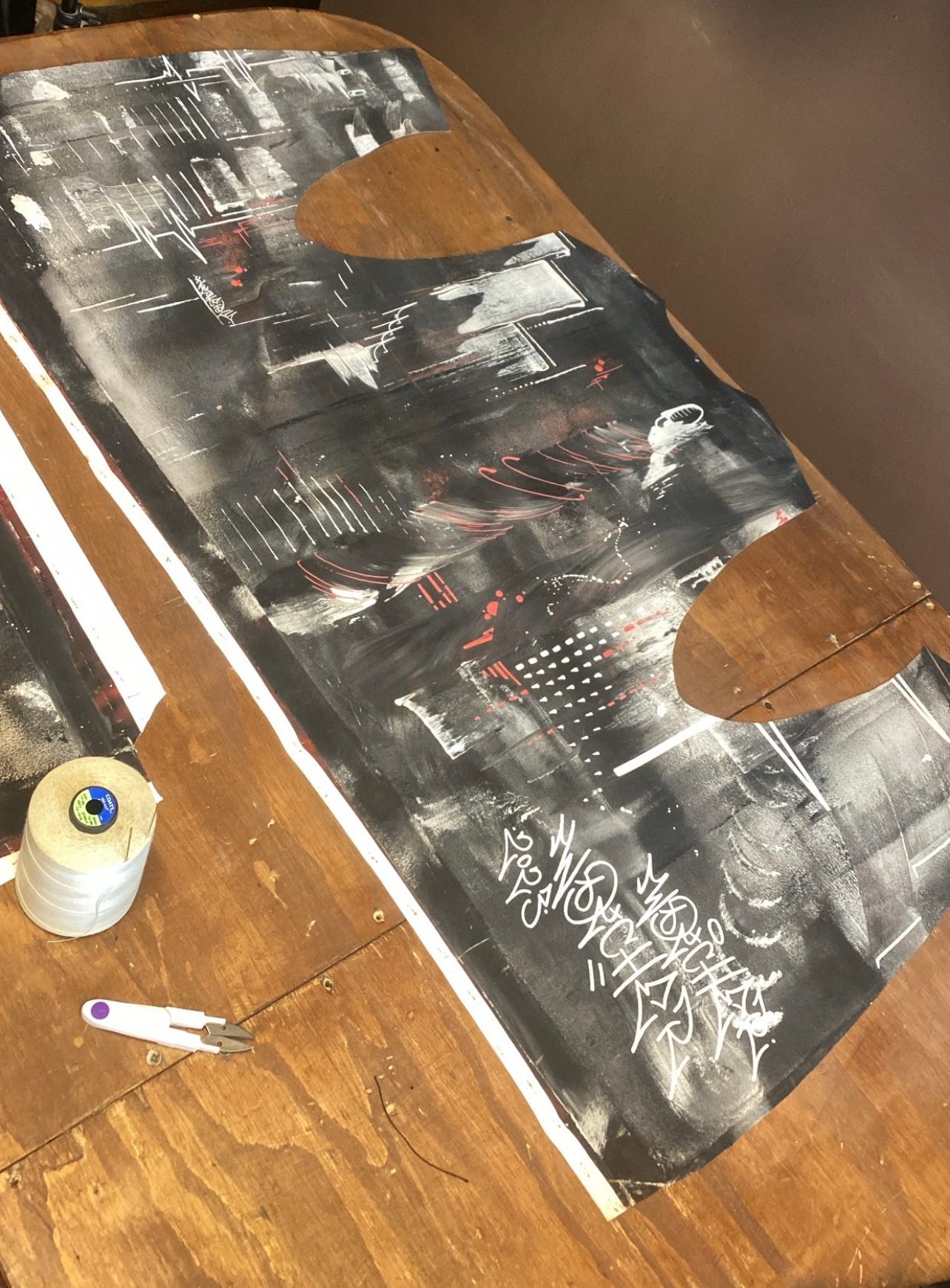 1/1 original canvas art utility vest