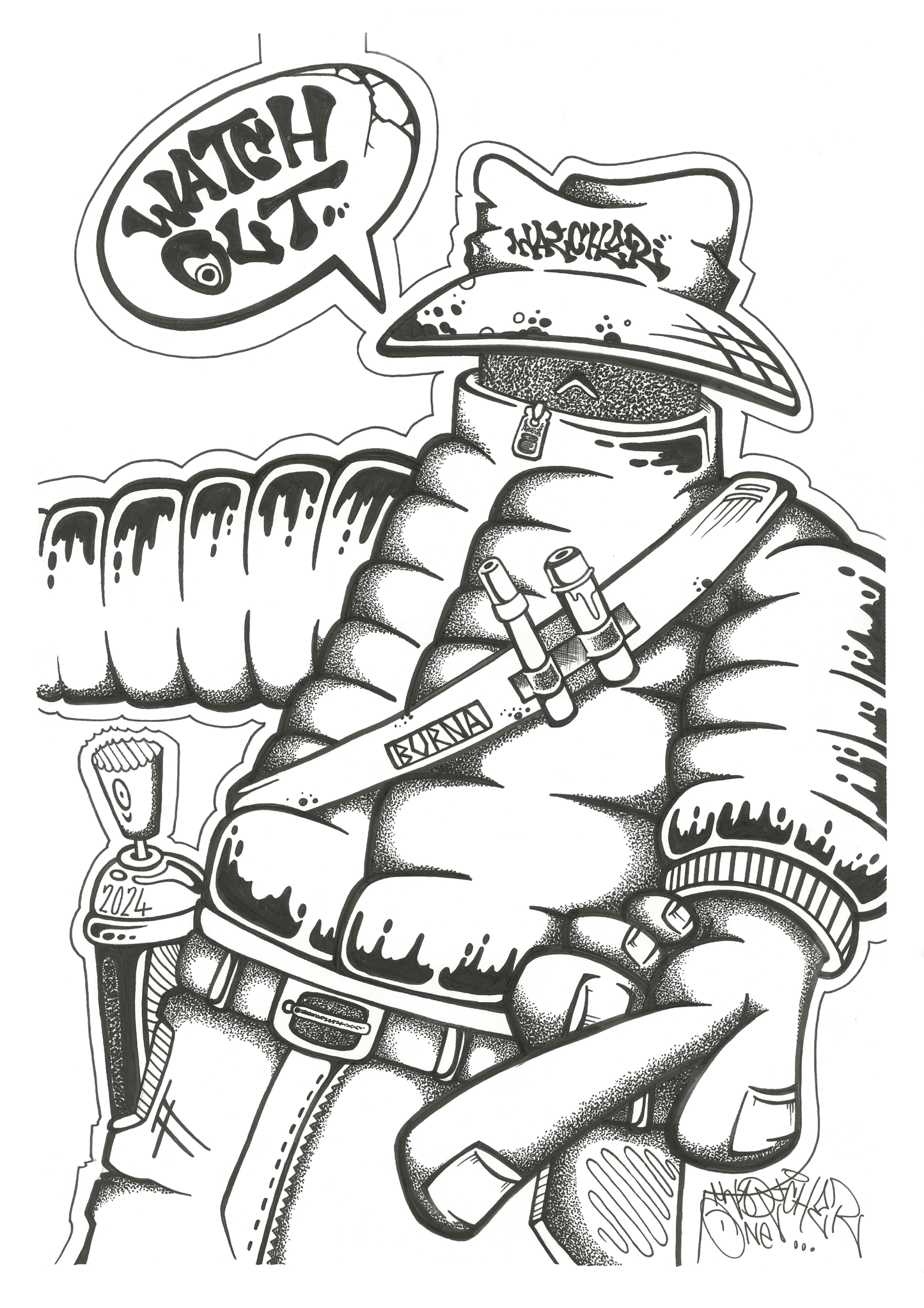 Burner boy illustation