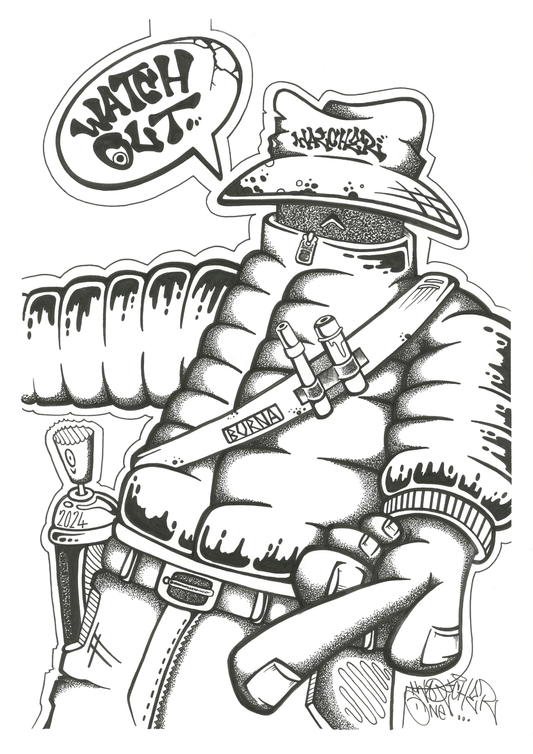 Burner boy illustation