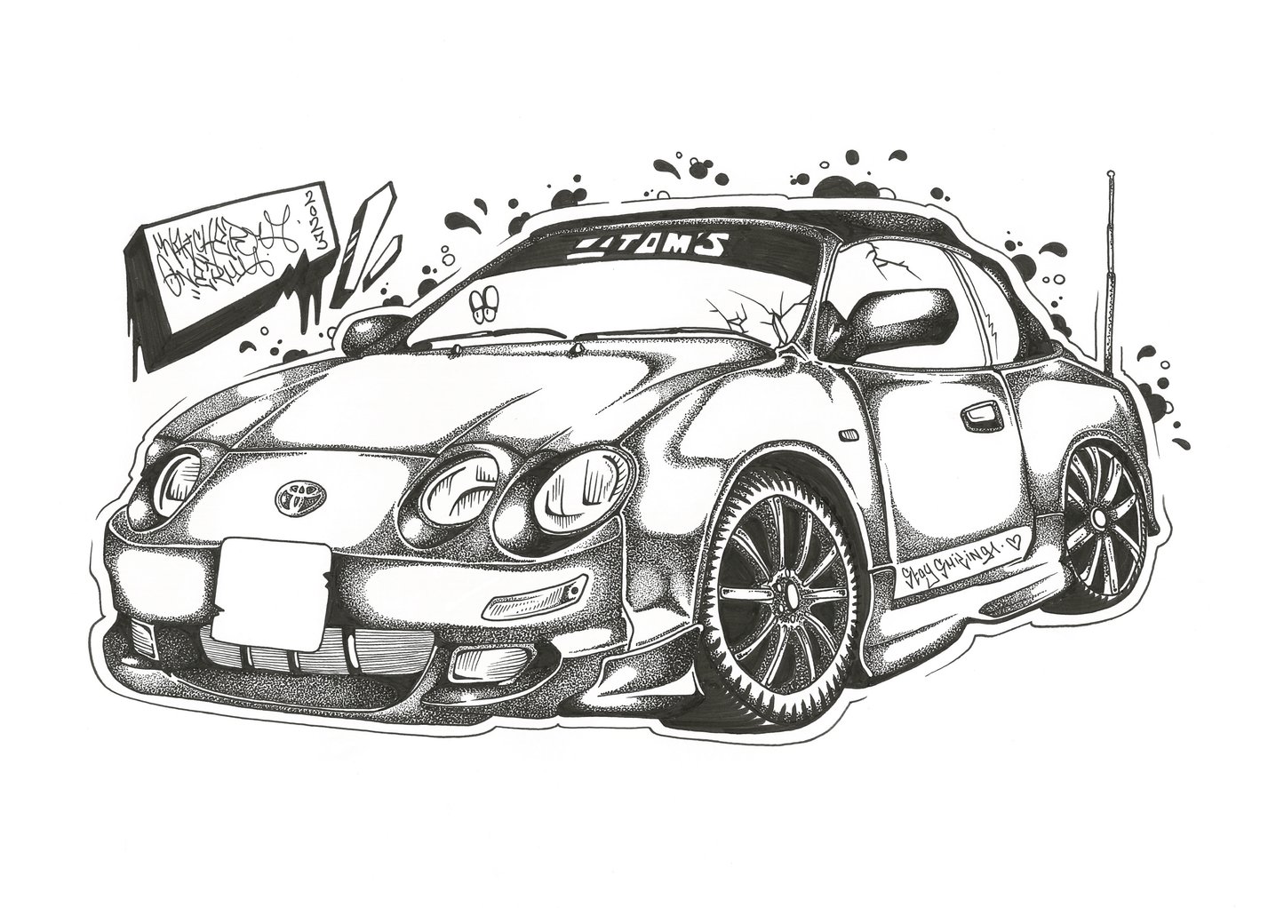Toyota celica illustration
