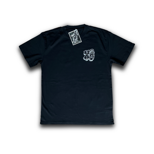 BOWL CUT heavy weight tee faded black