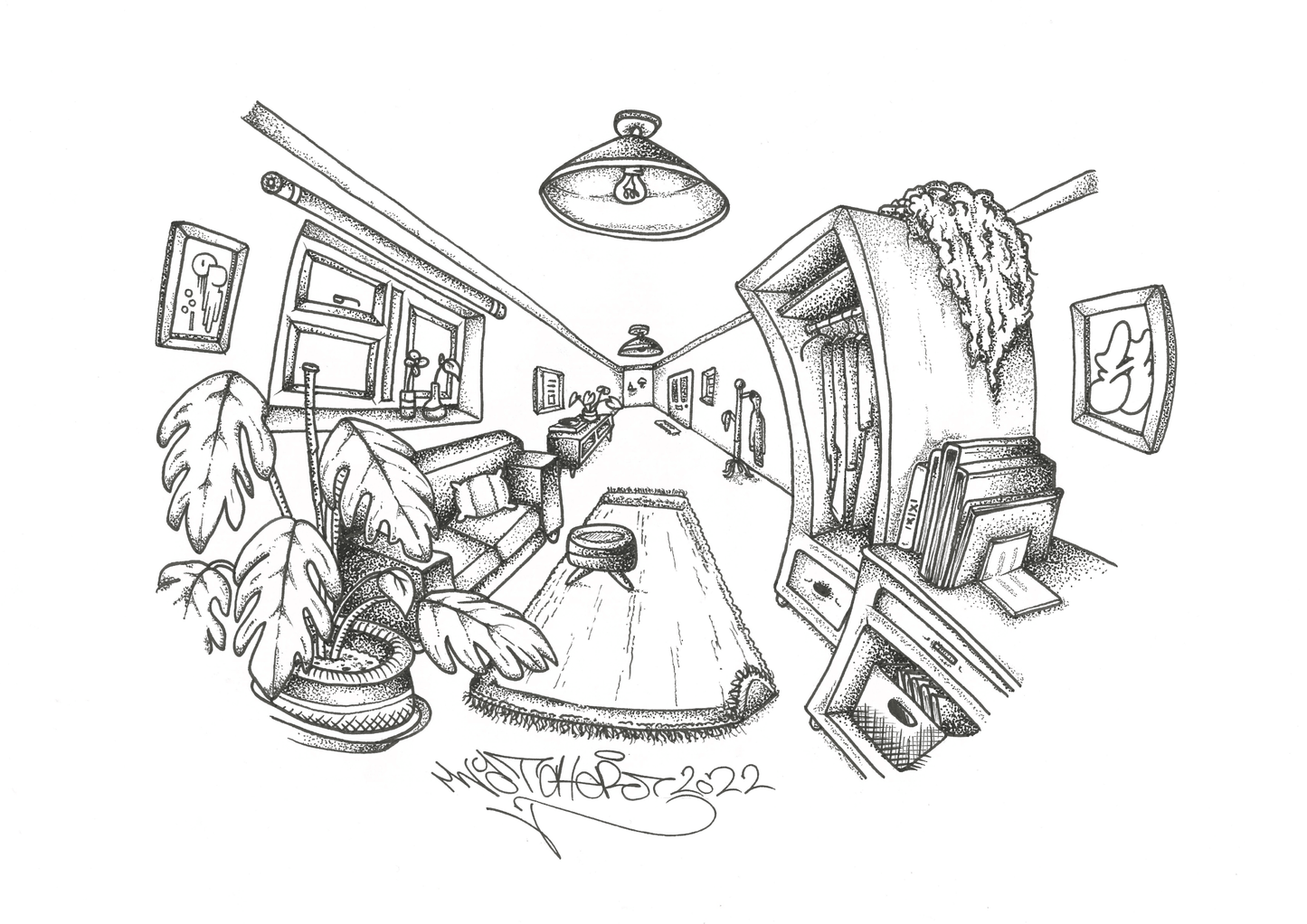 Fish eye illustration