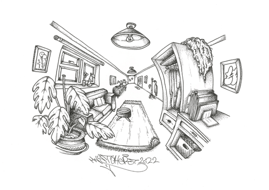 Fish eye illustration